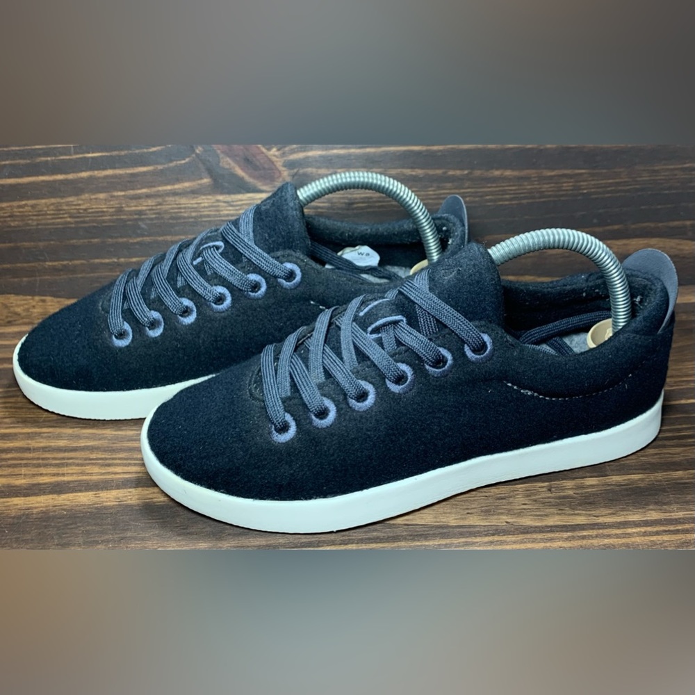 Allbirds Wool Pipers Womens Size 8 Shoes Black White Athletic Sneakers